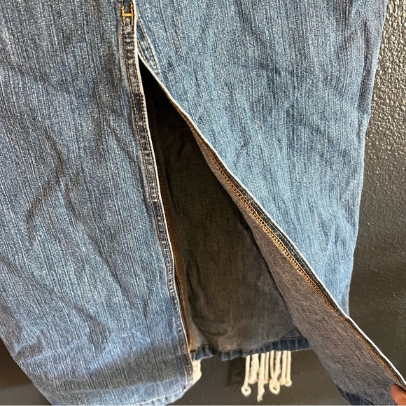 BKE Castaway Denim Pencil Skirt Woman’s 25 Y2K Boho Coastal Grandma Cottage Core - Picture 6 of 9